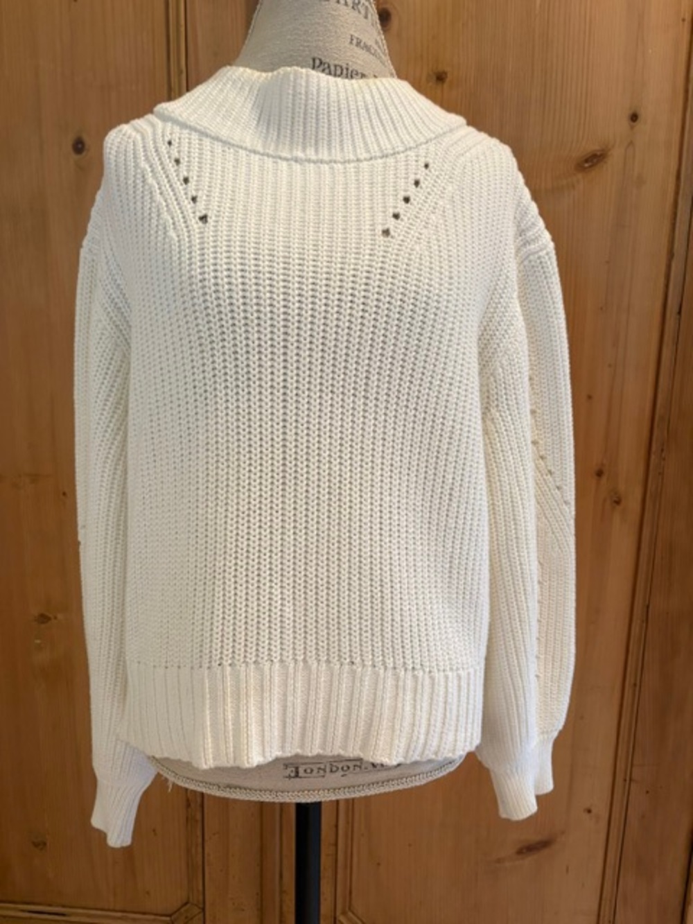 J. Crew Cream Knit Scoop-Neck Sweater